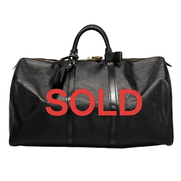Louis Vuitton Handbags - LOUIS VUITTON Keepall 50 Noir Epi - Boston Bag 558-053025